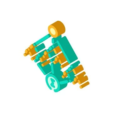 Random forest algorithm isometric icon vector illustration 스톡 일러스트