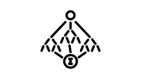 Random forest algorithm line icon animation Stock Footage 326758012