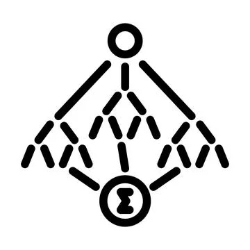 Random forest algorithm line icon vector illustration Stock Illustration