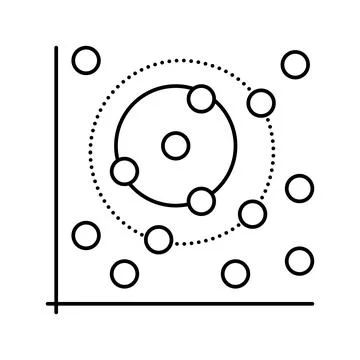 Random forest algorithm line icon vector illustration Stockillustratie