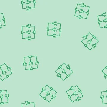 Random forest algorithm line seamless pattern Illustrazione stock