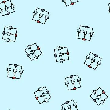 Random forest algorithm vector seamless pattern Stockillustratie