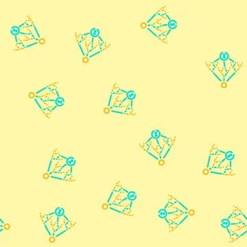 Random forest algorithm vector seamless pattern Illustrazione stock