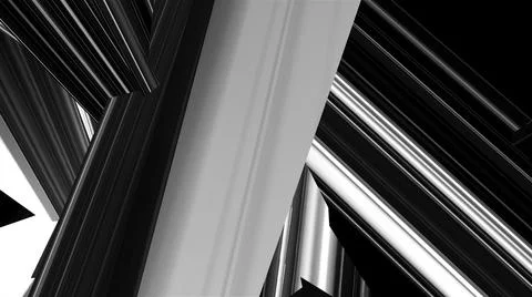 Random fractal elements, 3d rendering. Computer generated abstract tangled Illustrazione stock