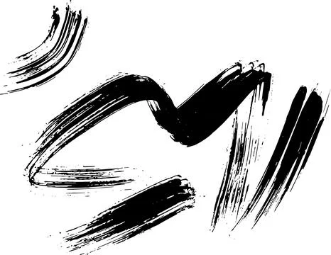Random Free Hand Abstract Brush Hand Drawing. Vector Illustration Stock Illustration