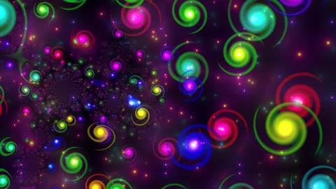 Random Galaxies Bouncing Around Space Stock Footage 139741194