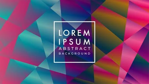Random geometric pattern vector illustration. Dark cyberpunk color gradient.. Stockillustratie