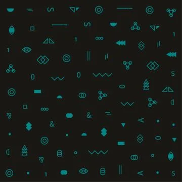 Random geometric shapes Stock Illustration