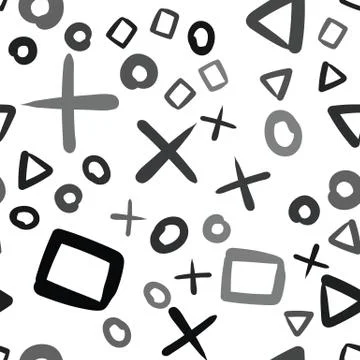 Random geometric shapes pattern. Abstract background. Geometrical simple illu 스톡 일러스트