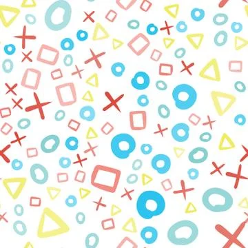 Random geometric shapes pattern. Abstract background. Geometrical simple illu イラスト素材