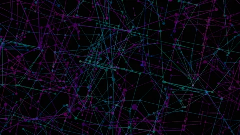 Random geometry on the screen. Plexus galaxy background. You can use it for a Stock Footage 114308775