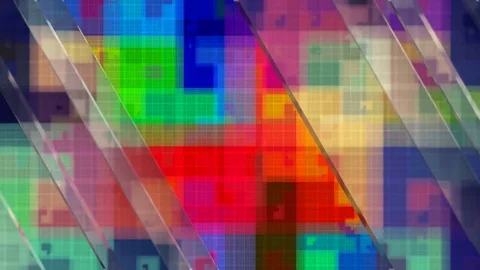 Random glass pane movement over abstract background in colorful spectral colors. Stock Footage 69779997