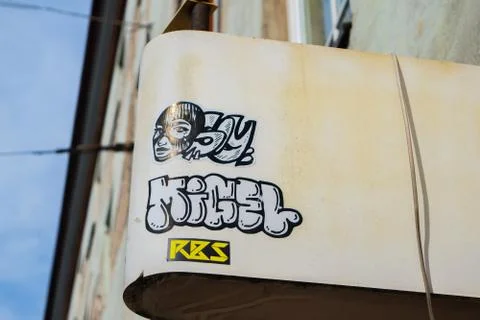 Random grafitti spray Stock Photos