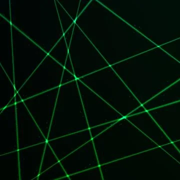 Random Green Laser Mesh. Web of security beams. Vector illustration isolated  Stock Illustration