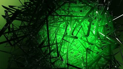 Random Green Lines Stock Illustration