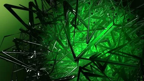 Random Green Lines Stock Illustration