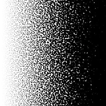 Random halftone, pointillism pattern - Irregular dots abstract monochrome hal Stock Illustration