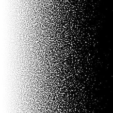 Random halftone, pointillism pattern - Irregular dots abstract monochrome hal Stock Illustration