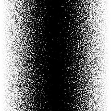 Random halftone, pointillism pattern - Irregular dots abstract monochrome hal Stock Illustration