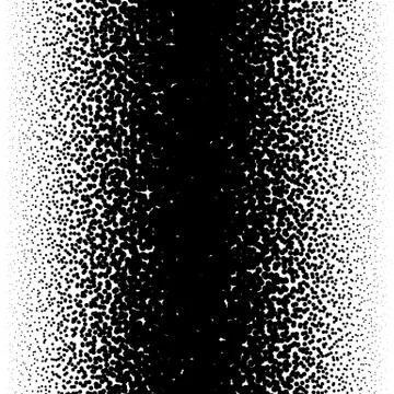 Random halftone, pointillism pattern - Irregular dots abstract monochrome hal Stock Illustration