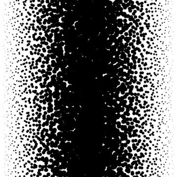Random halftone, pointillism pattern - Irregular dots abstract monochrome hal Stock Illustration