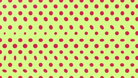 Random Halftone Red Circle Animation on a Light Green Background Stock Footage 302245826