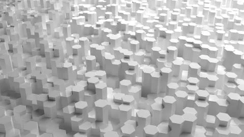 Random Height White Hexfield Stock Photos