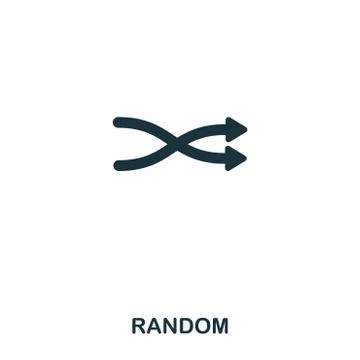 Random icon. Line style icon design. UI. Illustration of random icon. Pictogram Illustrazione stock