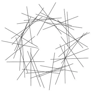 Random intersecting lines abstract geometric pattern. Artistic geometric illu Stock Illustration