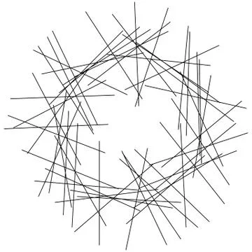 Random intersecting lines abstract geometric pattern. Artistic geometric illu Stock Illustration