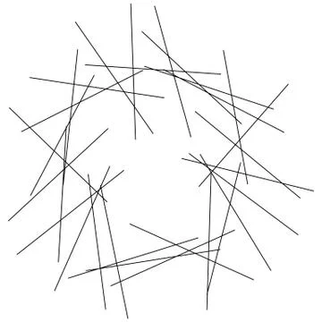 Random intersecting lines abstract geometric pattern. Artistic geometric illu Ilustración de archivo