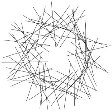 Random intersecting lines abstract geometric pattern. Artistic geometric illu Stock Illustration