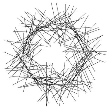 Random intersecting lines abstract geometric pattern. Artistic geometric illu Stock Illustration