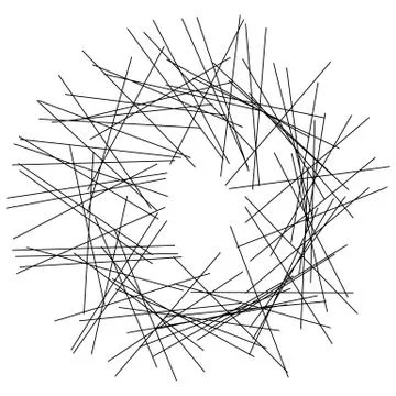 Random intersecting lines abstract geometric pattern. Artistic geometric illu Stock Illustration