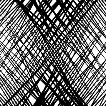 Random intersecting lines abstract geometric pattern. Random grid, mesh textu Stock Illustration