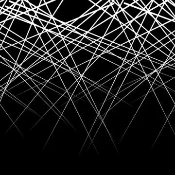 Random, intersecting lines. Abstract monochrome vector texture / pattern. Stock Illustration