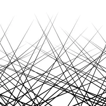 Random, intersecting lines. Abstract monochrome vector texture / pattern. Stockillustratie