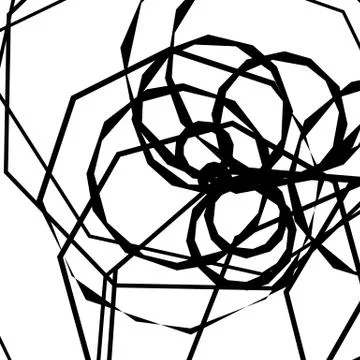 Random intersecting lines abstract pattern / texture. Geometric monochrome ba Illustrazione stock