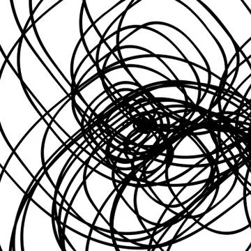 Random intersecting lines abstract pattern / texture. Geometric monochrome ba Illustrazione stock