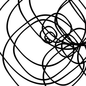 Random intersecting lines abstract pattern / texture. Geometric monochrome ba Stock Illustration