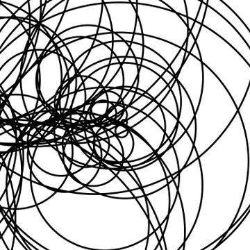 Random intersecting lines abstract pattern / texture. Geometric monochrome ba イラスト素材