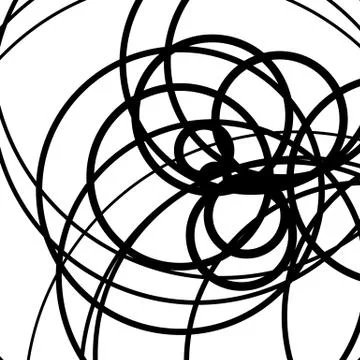 Random intersecting lines abstract pattern / texture. Geometric monochrome ba Stock Illustration