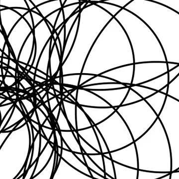 Random intersecting lines abstract pattern / texture. Geometric monochrome ba Stock Illustration