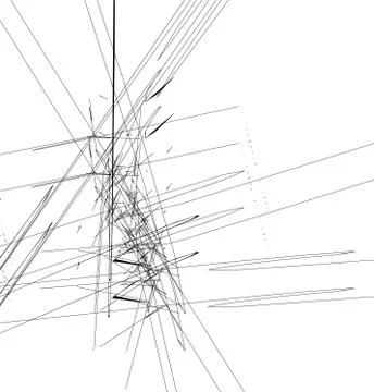 Random intersecting lines geometric pattern. Abstract geometric black and whi 스톡 일러스트