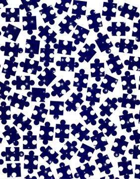 Random Jigsaw Pieces 스톡 일러스트