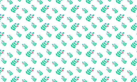 Random Leaves Pattern Stock Illustration