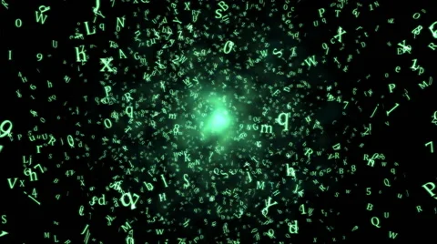 Random Letters Abstract Animation - Loop Blue Stock Footage 40817468
