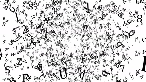 Random Letters Abstract Animation - Loop Stockbeeldmateriaal 40853639