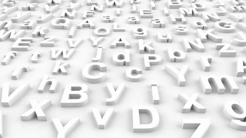 Random letters of the alphabet. Seamless loop Stock Footage 103353434