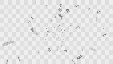 Random Letters and Numbers Programming Animation, Technology Code, on Alpha Chan Stock Footage 277913358